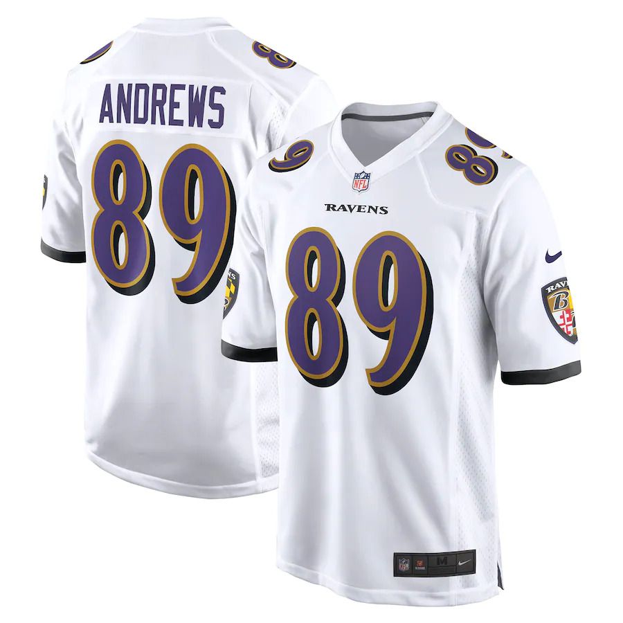 Men Baltimore Ravens #89 Mark Andrews Nike White Game NFL Jersey->baltimore ravens->NFL Jersey